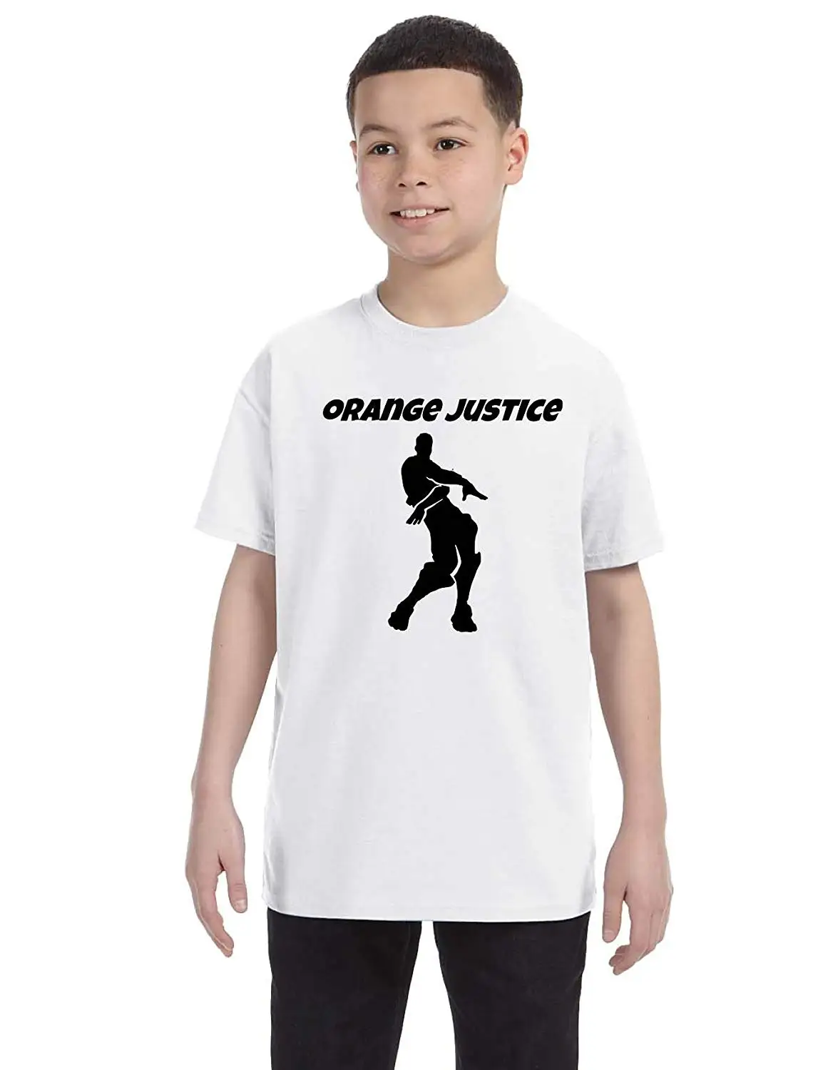 

Allntrends Kids Youth T Shirt Orange Justice Move Dance Trendy Dancing Gift New Man Design T-Shirt Print Slim