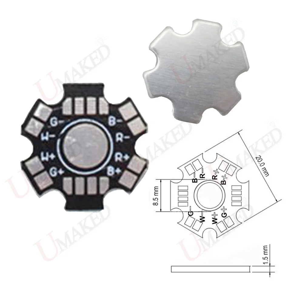 Светодиодная алюминиевая Базовая пластина высокой мощности 1 Вт 3 5 печатная