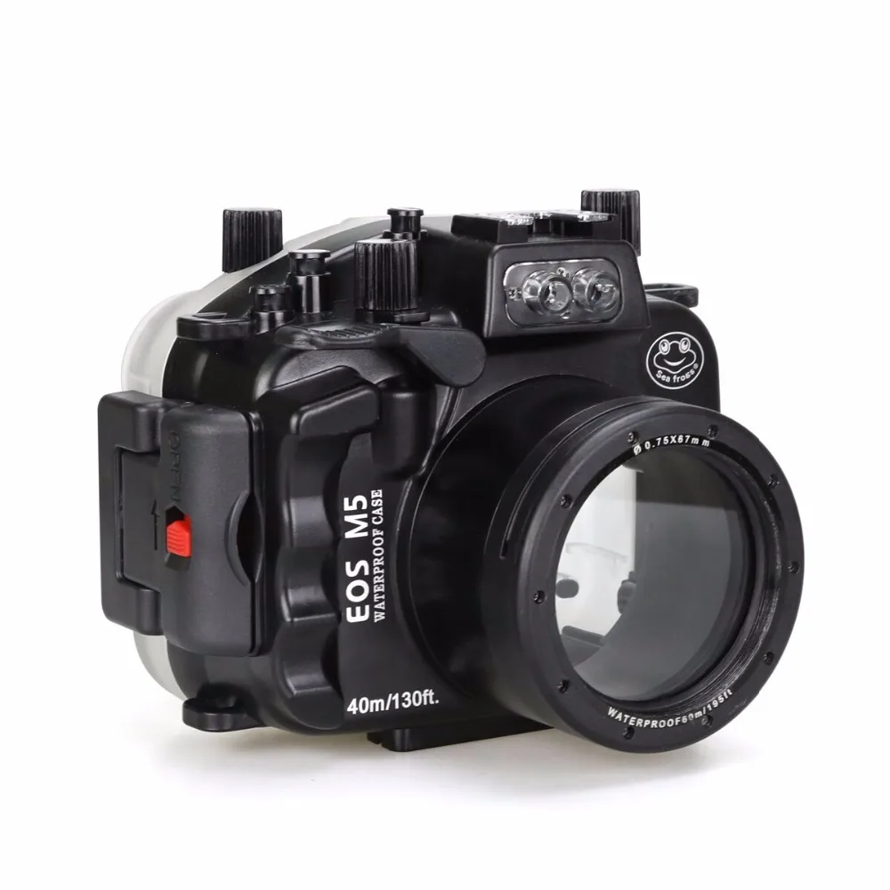 Seafrogs 40 м/130 футов водонепроницаемый корпус для подводной камеры Canon EOS M5 22 мм|Сумки