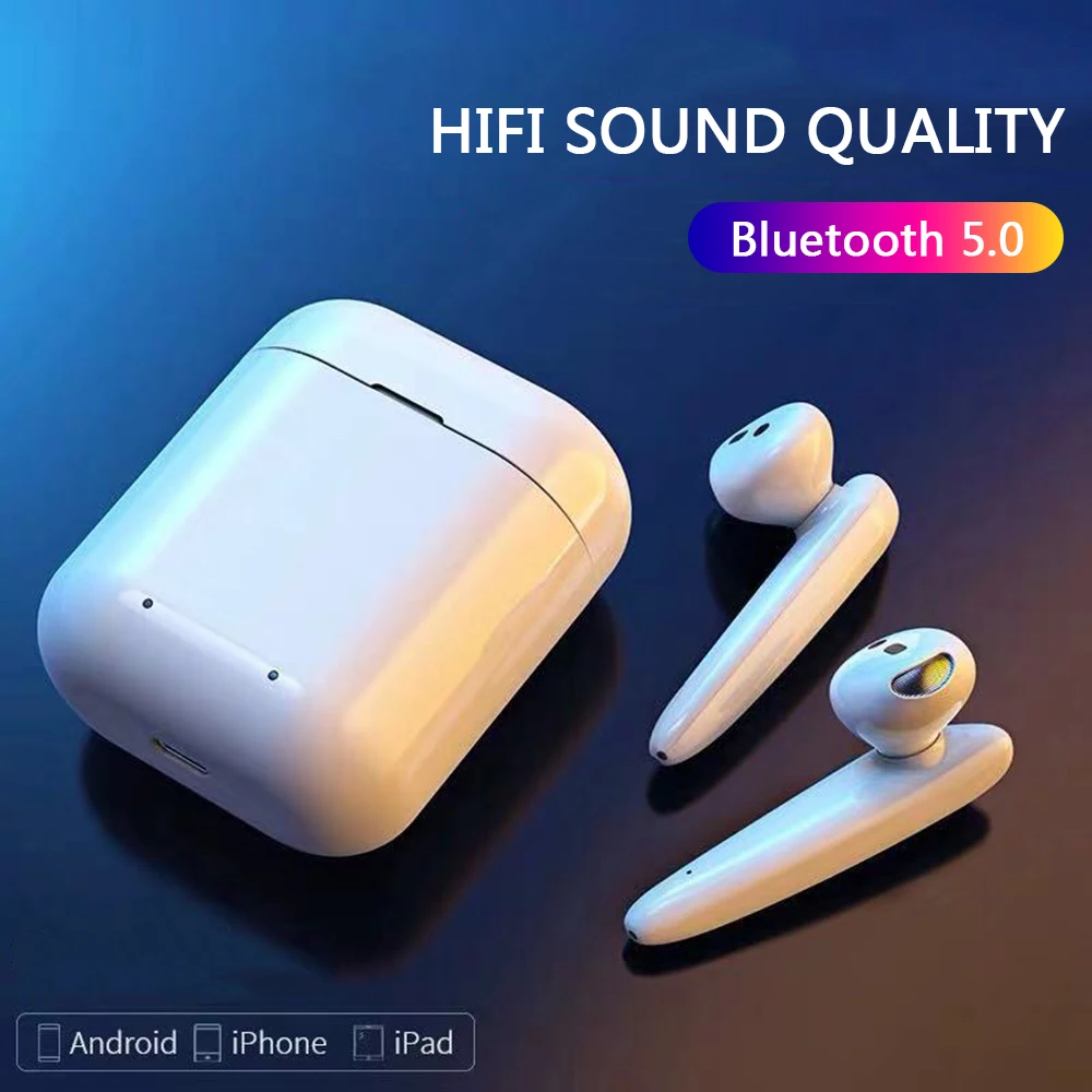 Bluetooth сенсорное управление i18 TWS наушники беспроводные супер бас Беспроводные с