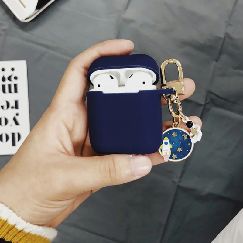 Классический Декоративный силиконовый чехол астронавта для Apple Airpods, аксессуары для наушников Bluetooth, защитный чехол для ключей