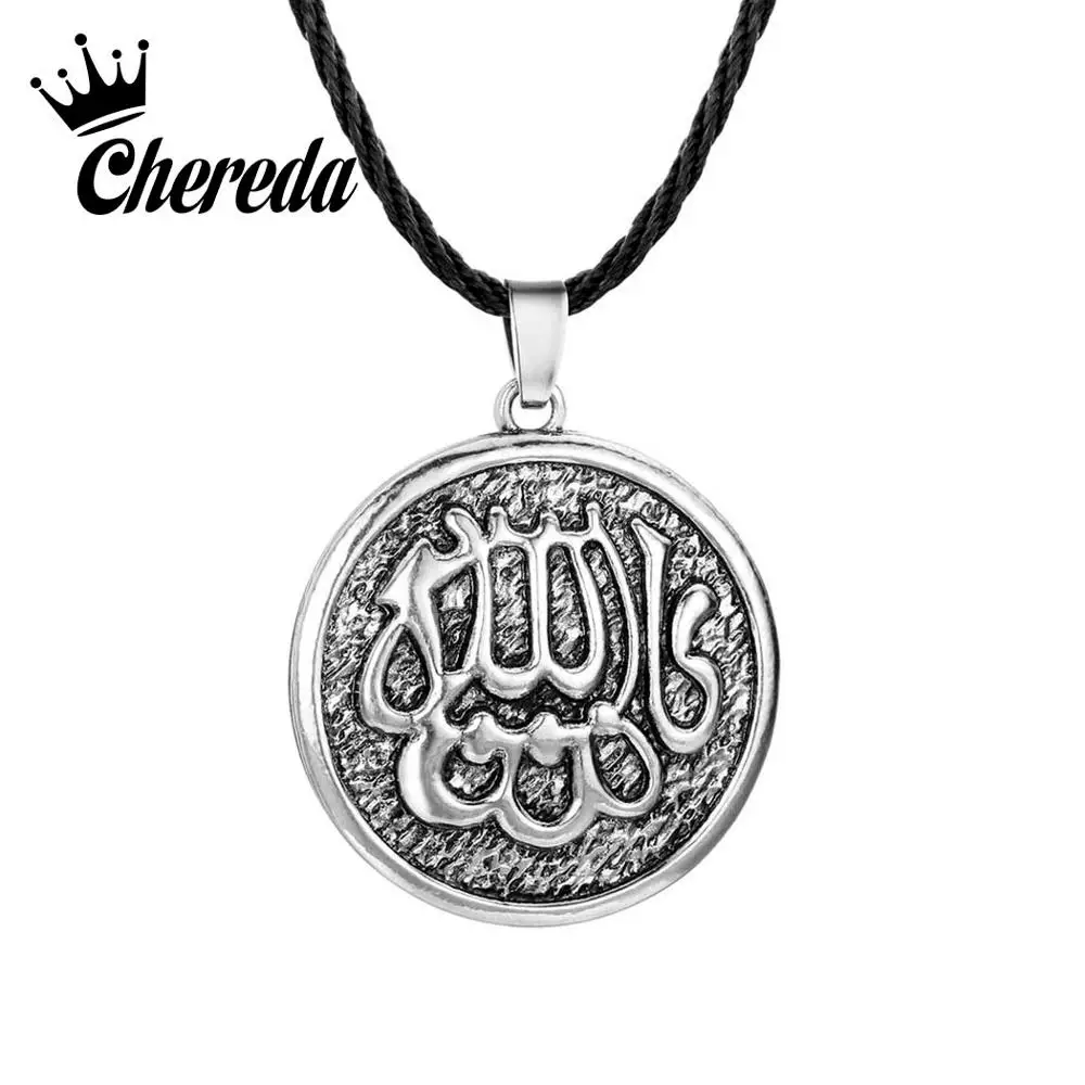 Chereda мужское и женское славянский амулет ожерелье с арабскими буквами круглая