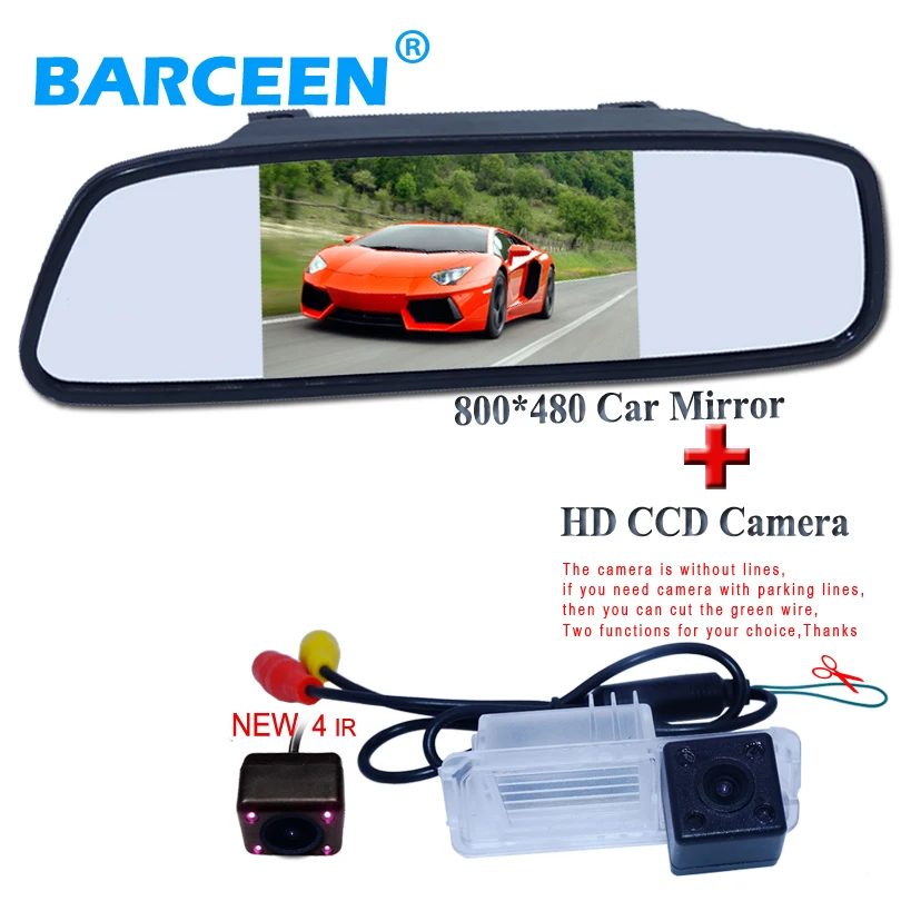 

5" TFT HD LCD Car Rear View Mirror Monitor +Car Rear View Camera for VW 2012-15Polo hatachback/Magotan/ New bora/12-13 Golf 6