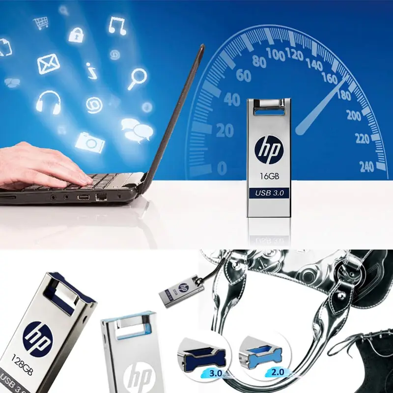 Hewlett Packard USB флеш накопитель 16GB USB3.0 металлическая Флешка X795W Прямая поставка