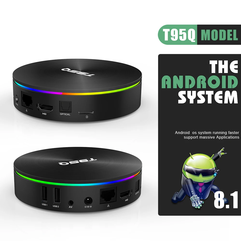 Ilebygo 4 Гб 64 ГБ Android 8 1 ТВ приставка Amlogic S905X2 четырехъядерный смарт Box2.4G и 5 ГГц Wifi BT4.1