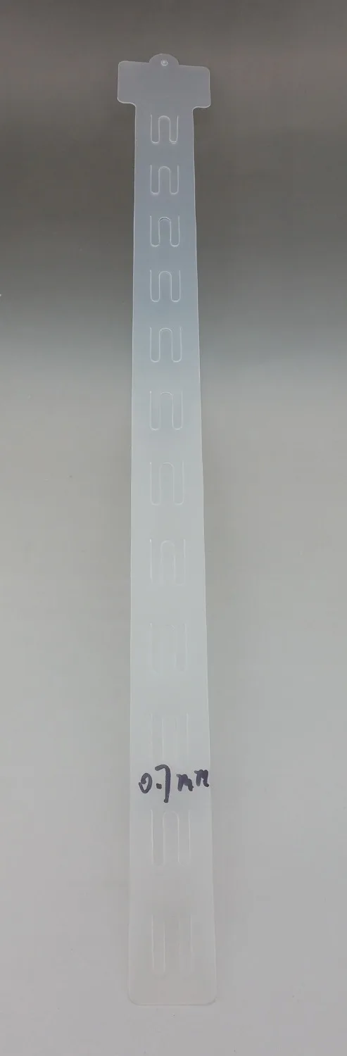 L61cm пластиковый прозрачный PP Розничная торговля висит мерчандайзинг 12 зажимов