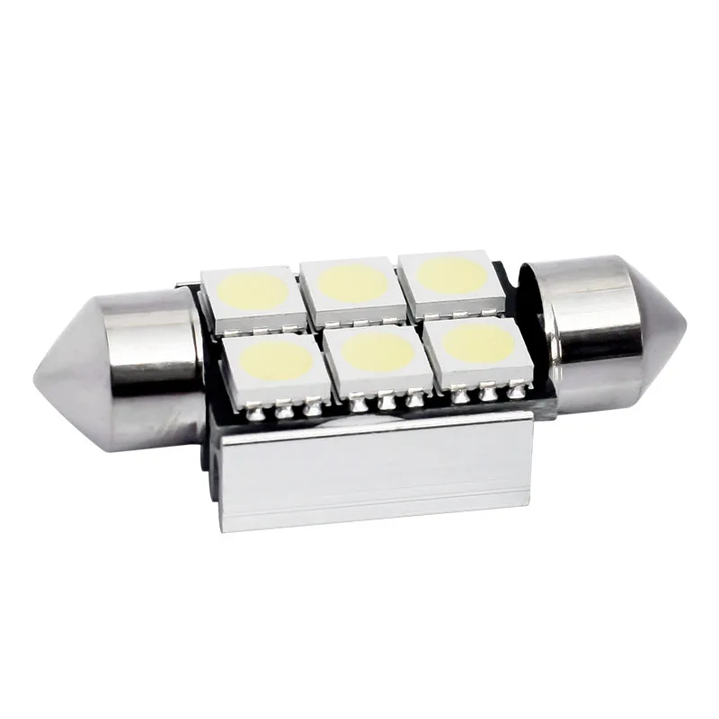 1 шт. 36 мм C5W C10W canbus без ошибок Festoon 6 led 5050 smd автомобильный светильник для номерного