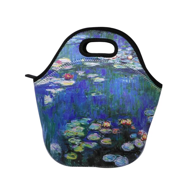 Monsisy Neoprene Lunch Bag for Women kids Men Cooler Lunch Box Bag Tote Portable Thermal Coffee Snack Food Picnic Bag Bolsa