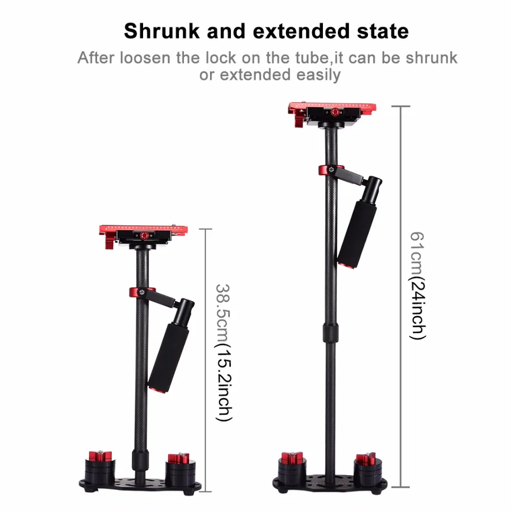 Ручной Стабилизатор PULUZ из углеродного волокна для Nikon Canon Sony DSLR Steadicam