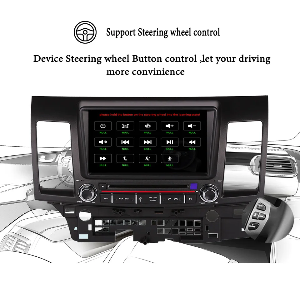 " Android 9,0 4+ 64G 8Core 1024*600 автомобильный DVD gps плеер для Mitsubishi Lancer 10 EVO стерео Авто радио головное устройство мультимедиа