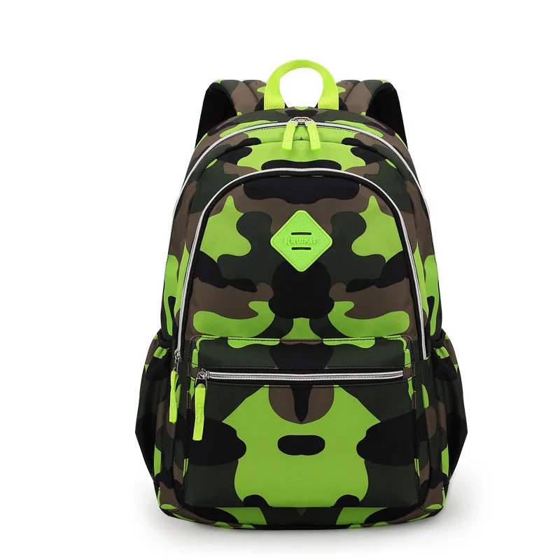 Детский камуфляжный рюкзак с принтом, зеленые сумки на ремне, школьные ранцы для мальчиков и девочек, дорожная сумка для подростков, 2019 от AliExpress WW