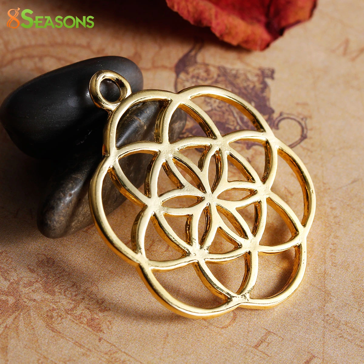 Подвески из цинкового сплава 8 сезонов подвески в виде семян жизни резные цветы