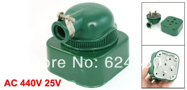 AC 440 В 25A зеленый круглый контакт три 3 фазы четыре 4 провода 3P4W P Вт многоразовый