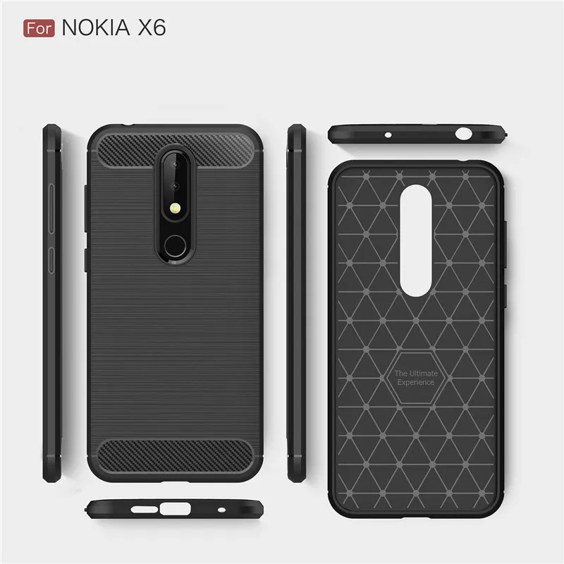 Чехол для Nokia X6 чехол 2018 бампер из мягкого ТПУ Прочный телефона подходящие Чехлы