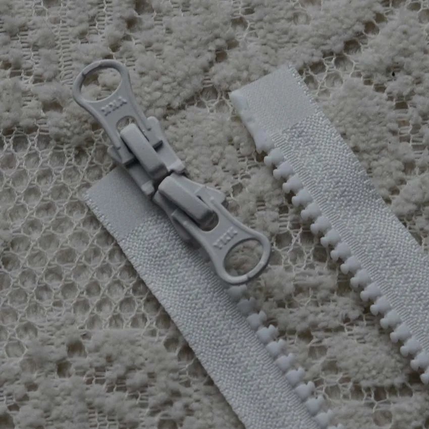 2 Pcs/lot Long Plastic Resin Ykk Zipper Black Coffee Blue Off White Red green Double Open Two-way Fasteners Sewing Accessories - Цвет: as photo