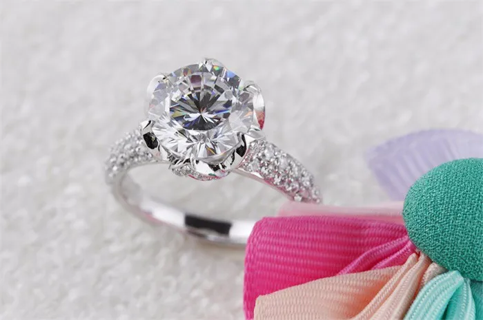 Настоящее твердое обручальное кольцо из стерлингового серебра 925 пробы для