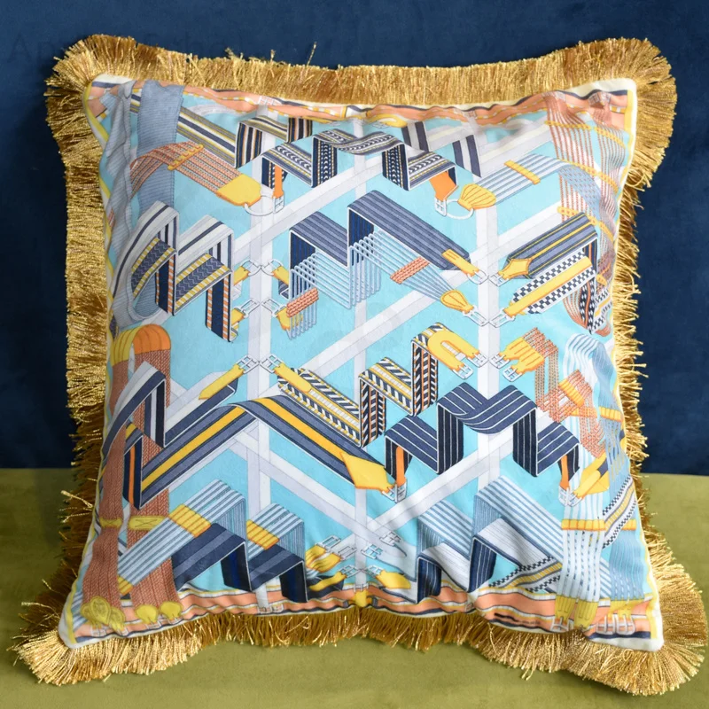 Домашний декор наволочка суд стиль с кисточкой Роскошная Подушка Дело 45x45 см