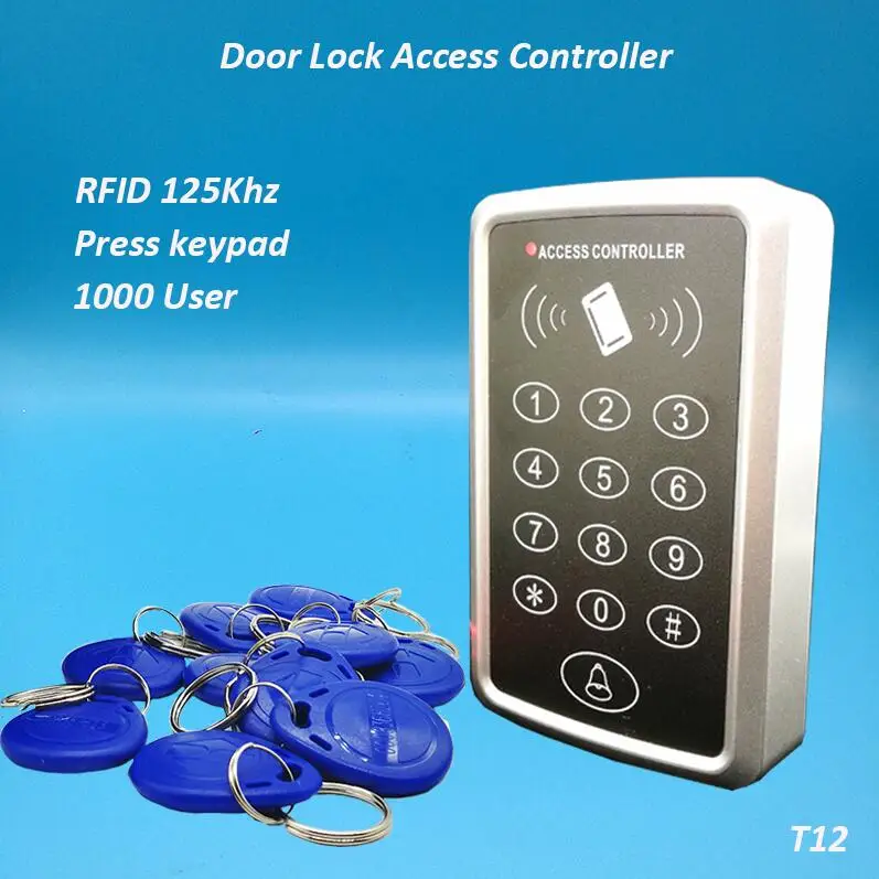 Blue Keyfobs 125 кГц Rfid система контроля доступа карта дверной замок управление Лер клавиатура дверной контроль - Цвет: Blue Keyfobs