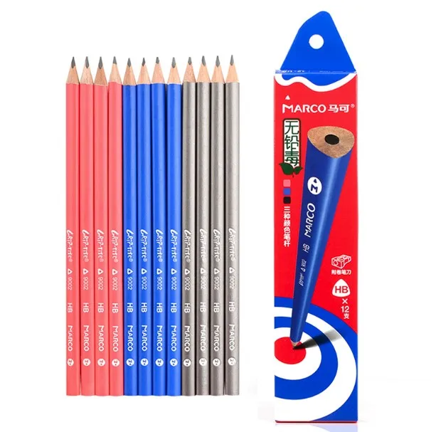 12pcs HB Марко CRIP-TITE 9002 серии HB/2B/2 H треугольник дети легко держать карандаши - Цвет: 12pcs HB
