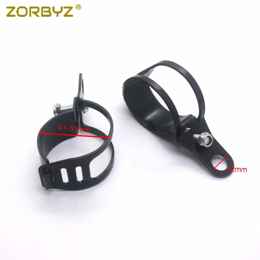ZORBYZ мотоциклетный 41 51 мм вилочный зажим черный/хромированный алюминиевый