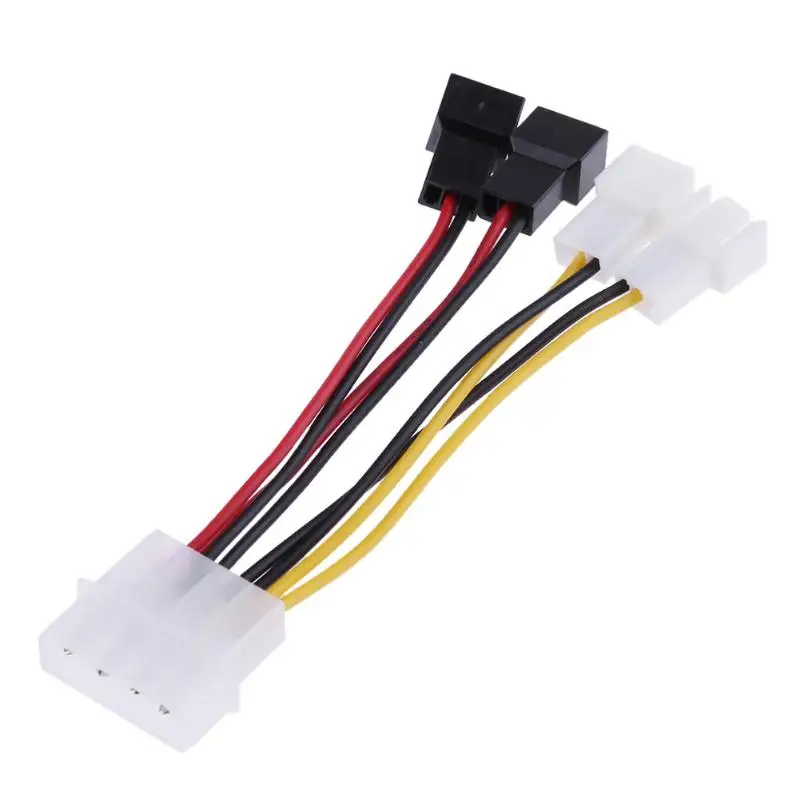 Адаптер питания Molex для 3-контактного вентилятора 4 Pin 12 В кабели вентиляторов