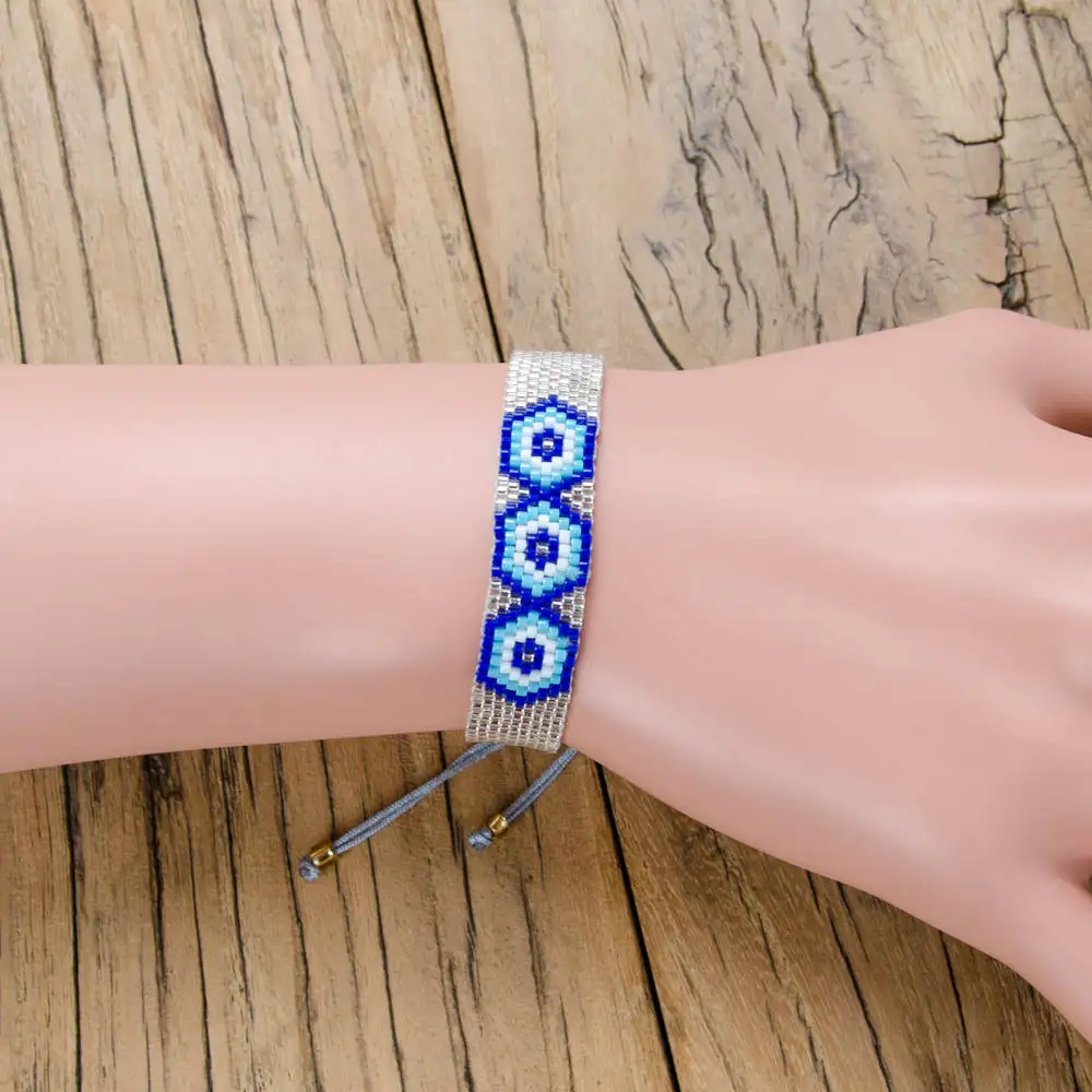 Go2boho MIYUKI браслет Турецкий Дурной глаз Браслет-манжета ювелирные изделия для женщин счастливый глаз Pulseira Delicas бусины золотые бусы ручной работы тканые