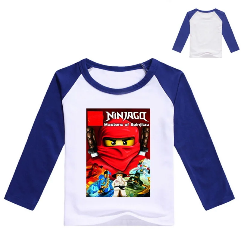 color at picture Boys Clothing Ninja Ninjago Cartoon Kids Long Sleeves T-shirt Movie Print T shirt Tees Boy Girls children Tops Kid Costume - Цвет: color at picture