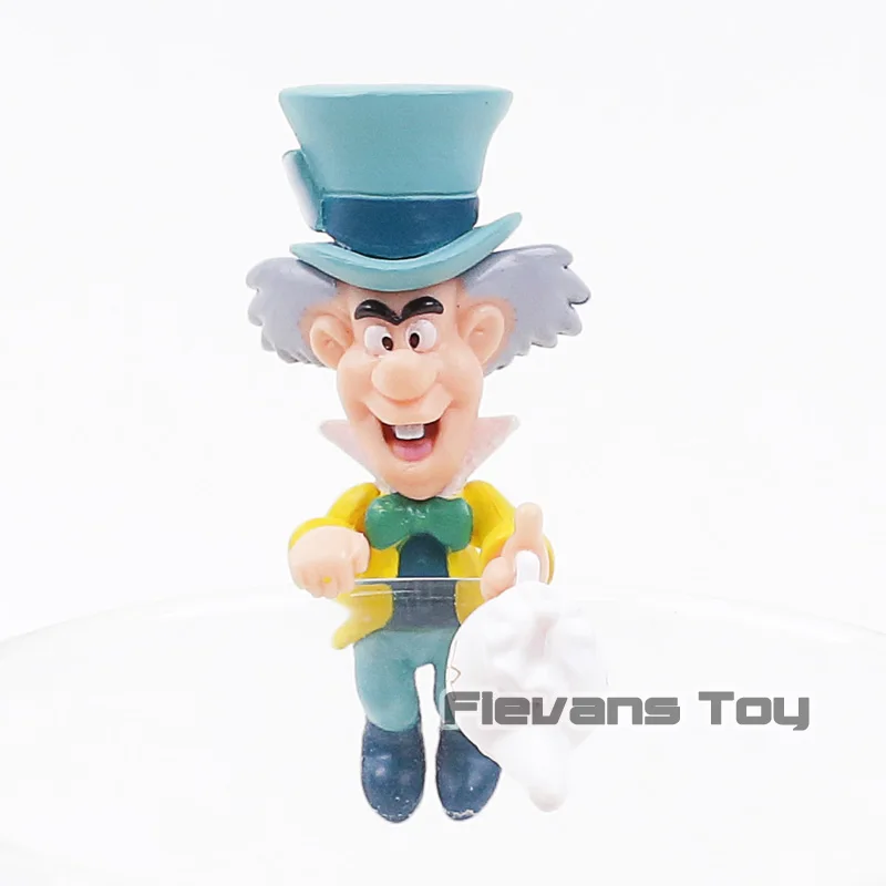 Край чашки Алиса Mad Hatter Чеширский Кот белый кролик ПВХ Фигурки игрушки куклы 5 шт./компл