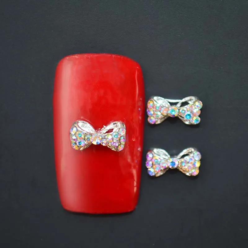 Горячий продавать 3 Шт./компл. Nail Art Советы Наклейки Deco Лук Узел Сплава Ювелирные
