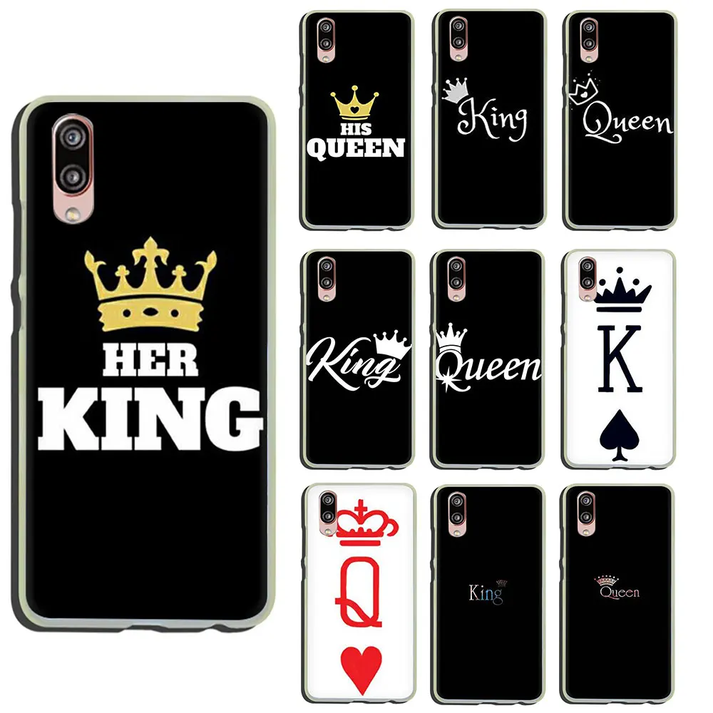 Жесткий чехол для телефона King queen для влюбленных пар для huawei P30 P20 P8 P9 P10 Lite Mini Pro P smart Plus