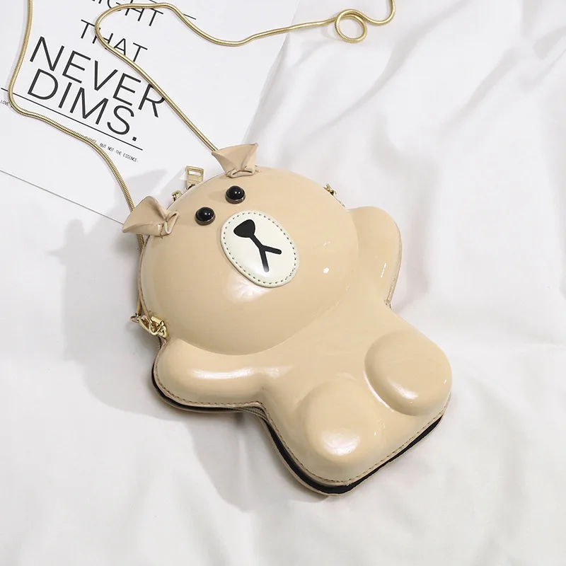 Женские сумки через плечо с медведем для женщин 2019 роскошные кожаные высокого