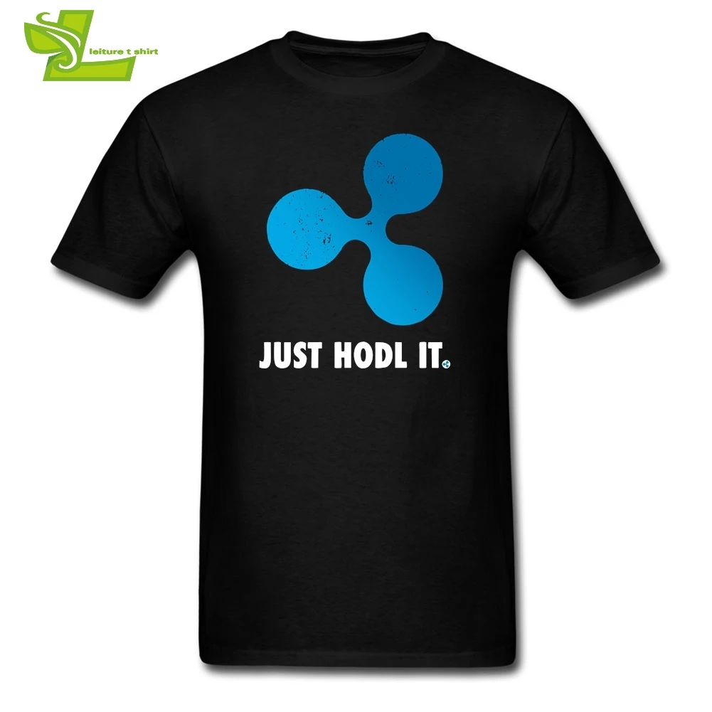 Мужская футболка с коротким рукавом Just Hodl It Ripple белая круглым вырезом и