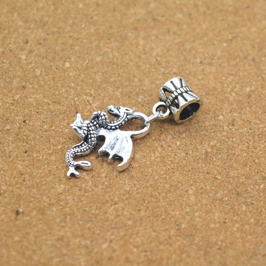 20 шт. тибетские серебряные бусины|big hole|bracelet diycharm bracelet diy |