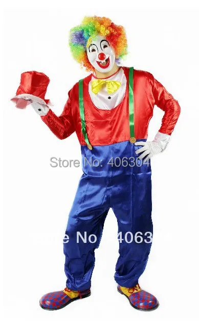 Бесплатная доставка вечерние костюмы клоуна для взрослых включая красно синий