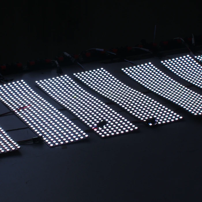 32*8 пикселей SK6812 RGB Адресуемая светодиодная цифровая Гибкая панель Размер: 320 мм * 80