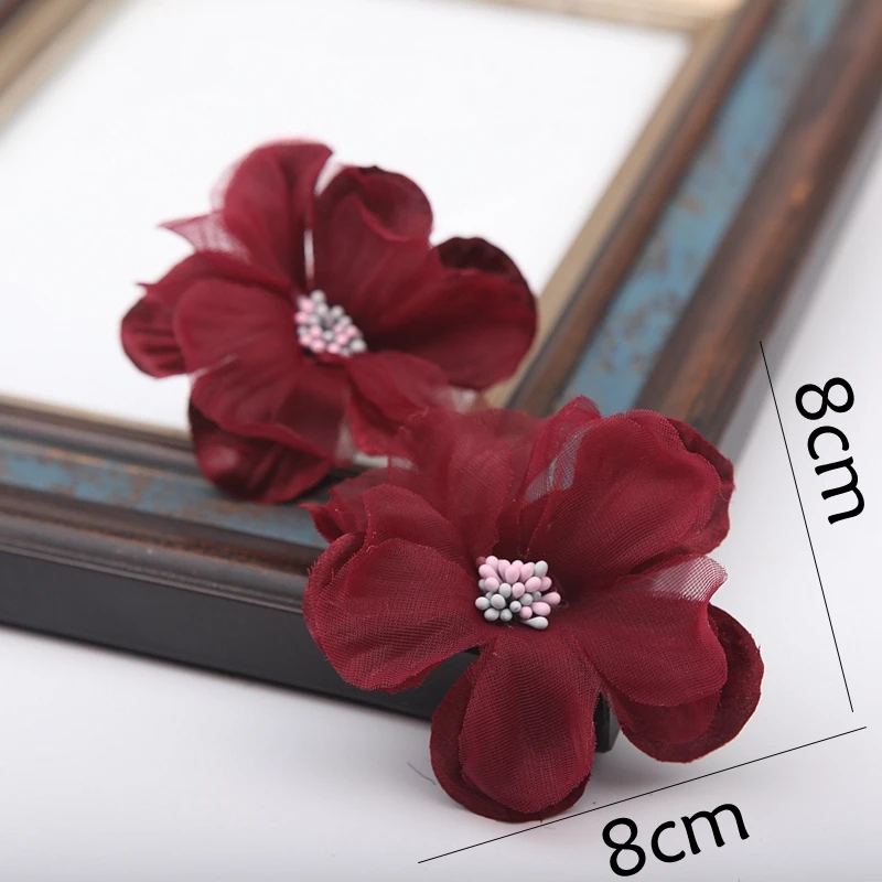 4 шт./лот ручная работа цветы кружевная ткань аксессуары для одежды кружевные