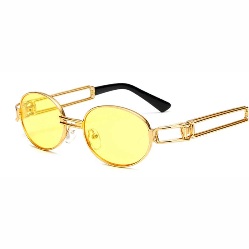 

Metal Men Women Night vision Round Sunglasses Drive Yellow Lens Vintage Square Male Female Sun Glasses for men High quality