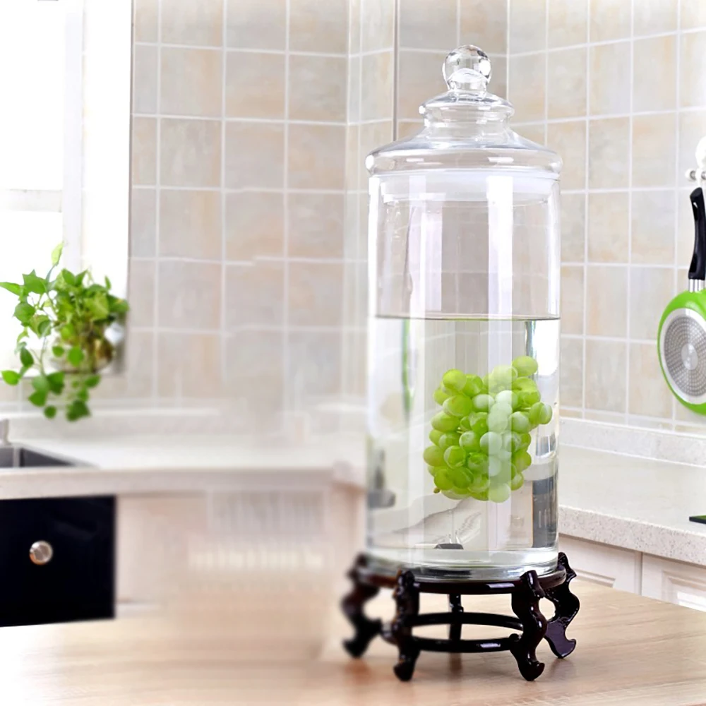

Sparkling Wine Bottle Lead-free Glass Straight Barrel Can Be Equipped with Faucet Wine Jar