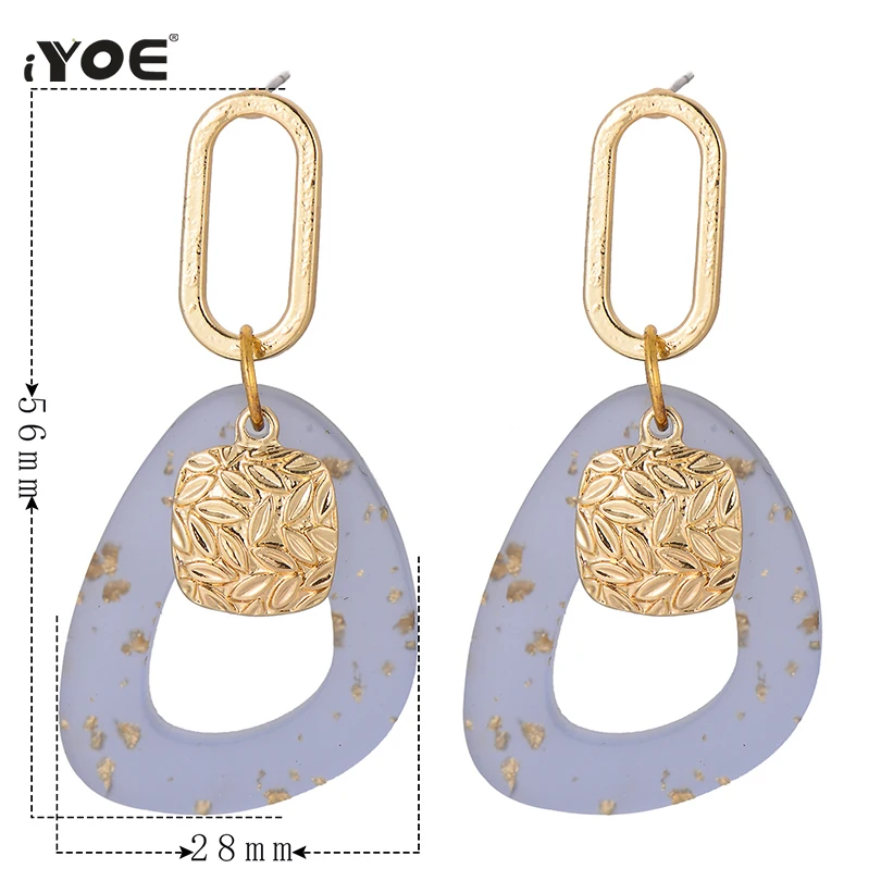 Женские разноцветные Круглые Серьги IYOE модные геометрические треугольные