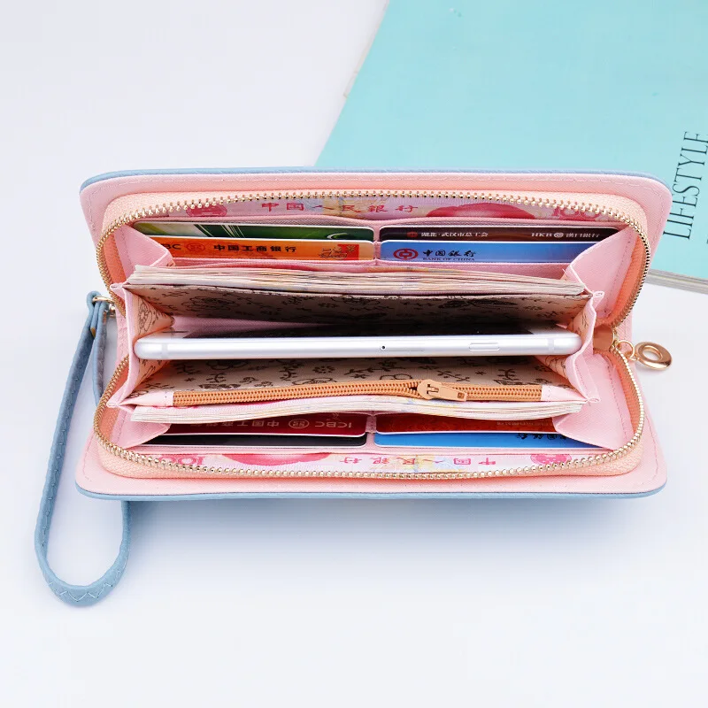 Wallet Female Ladies Purse Women Carteira Coin Holder Card Money Bag Leather Mobile Handy Long Large Zipper Perse Woman | Багаж и сумки