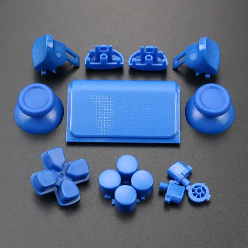 Blue ChengHaoRan полный набор джойстики Dpad R1 L1 R2 L2 направление ключевые кнопки ABXY для sony PS4 Pro JDS-040 контроллер - Цвет: Blue