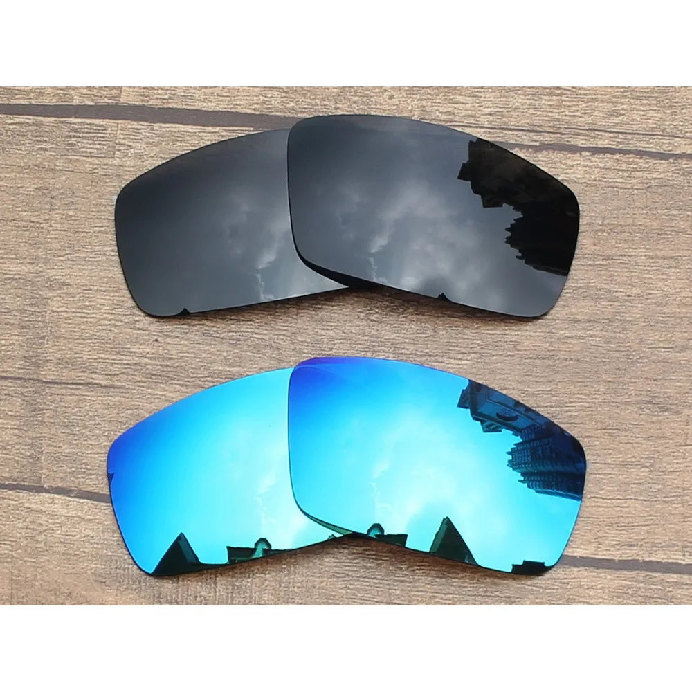 

Vonxyz 2 Pairs Stealth Black & Ice Mirror Polycarbonate Replacement Lenses for-Oakley Canteen 2006 Frame