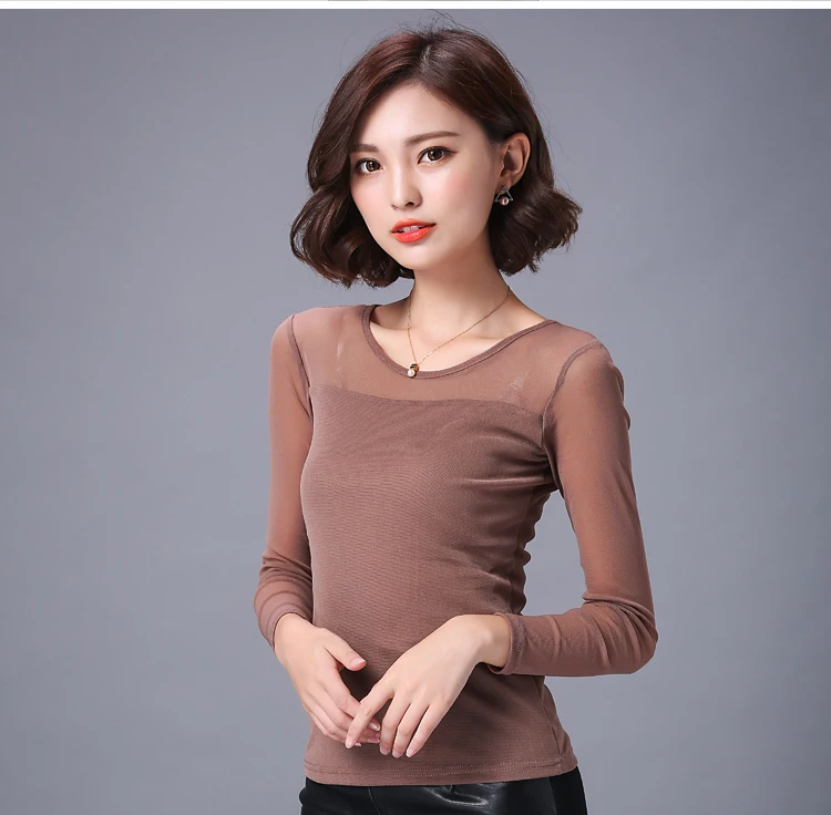 Blusas, осенне-зимняя кружевная блузка, Модные Вязаные кружевные топы, рубашка с длинным рукавом, женские блузки красного, черного, синего цвета размера плюс, Топ