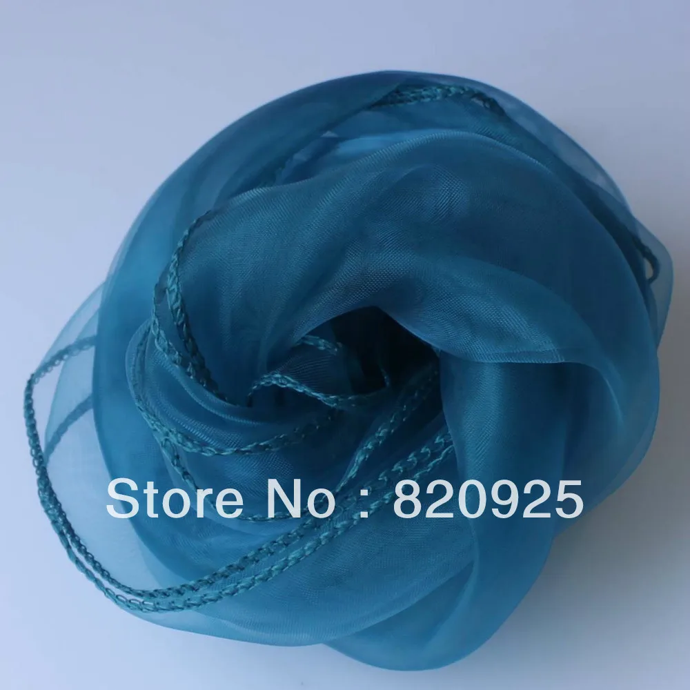 10 X бирюзовых синих чехлов для стульев из органзы с поясом и бантом свадебной