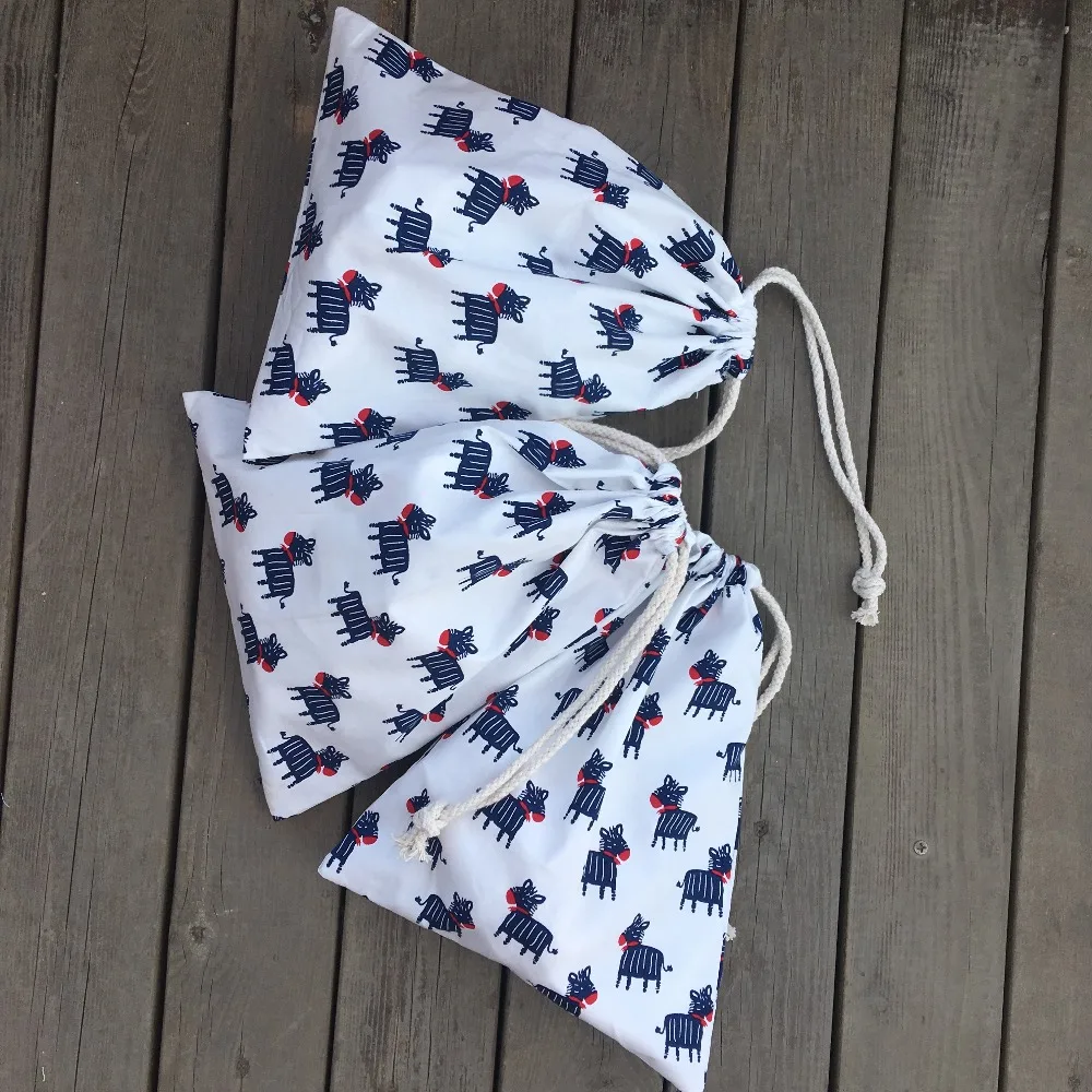 Хлопковая саржевая сумка-Органайзер на шнурке 1 шт. праздничный Подарочный пакет