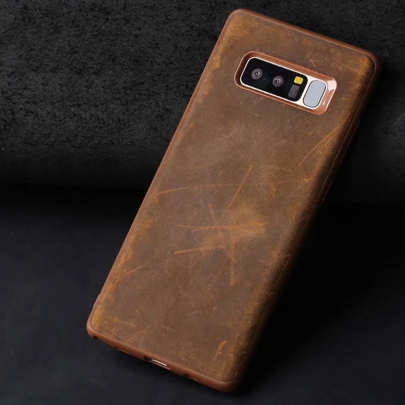 LANGSIDI Genuine Leather Phone case For Samsung Galaxy s10 Case Crazy Horse leather Back cover samsung plus covers | Мобильные