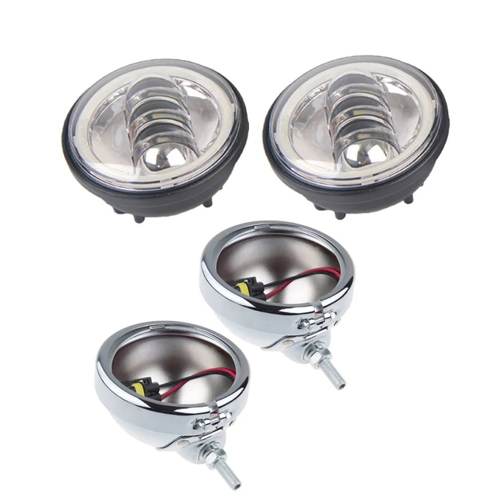 Из 2 предметов/пара 4 5 дюйма светодиодный Противотуманные фары ближнего света DRL