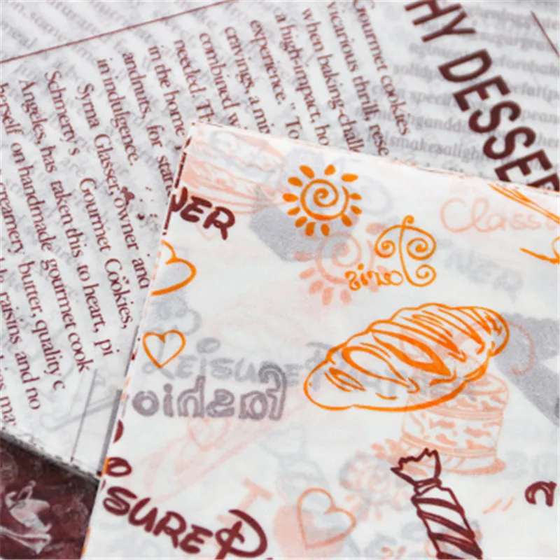 25 шт. маслостойкая пищевая вощеная бумага для выпечки паста обертка хлеба