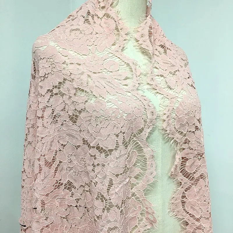 

GLace 3M/Lot handmade bone line lace hollow flowers eyelashes fabric pink clothing dress diy decorative TX1023