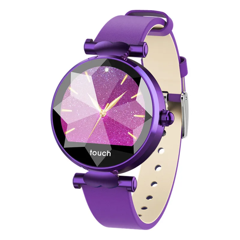 Purple Ремешок для умных часов+ Bluetooth наушники подарок женский умный фитнес-браслет с Шагомер сердечного ритма спортивные часы трекер - Color: Purple